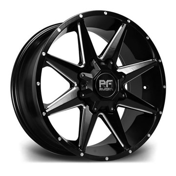 17" Riviera RX200 Black Polished Alloy Wheels