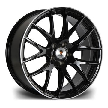 19" Stuttgart ST3 Gloss Black Polished Lip Alloy Wheels