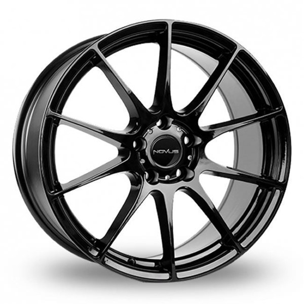 18" Novus NVS01 Gloss Black Alloy Wheels