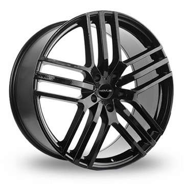 22" Novus NVS03 Gloss Black Alloy Wheels