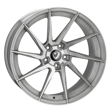 20" Cades Kratos Brushed Silver Alloy Wheels