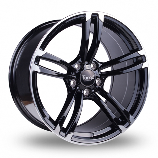 18" Targa TG1 Gloss Black Polished Edge Alloy Wheels