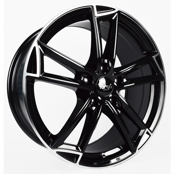 19" Targa TG3 Gloss Black Polished Edge Alloy Wheels