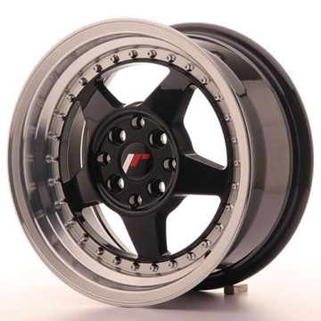 15" Japan Racing JR6 Glossy Black Alloy Wheels