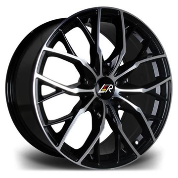 18" LMR Penta Black Polished Alloy Wheels