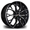 19" LMR Penta Black Polished Alloy Wheels Angle
