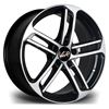 18" LMR Roption Black Polished Alloy Wheels Angle