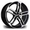 19" LMR Roption Black Polished Alloy Wheels Angle