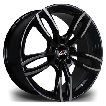 18" LMR Stag Black Polished Alloy Wheels