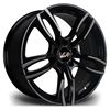 19" LMR Stag Black Polished Alloy Wheels angle