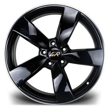 18" LMR Tiago Black Polished Alloy Wheels