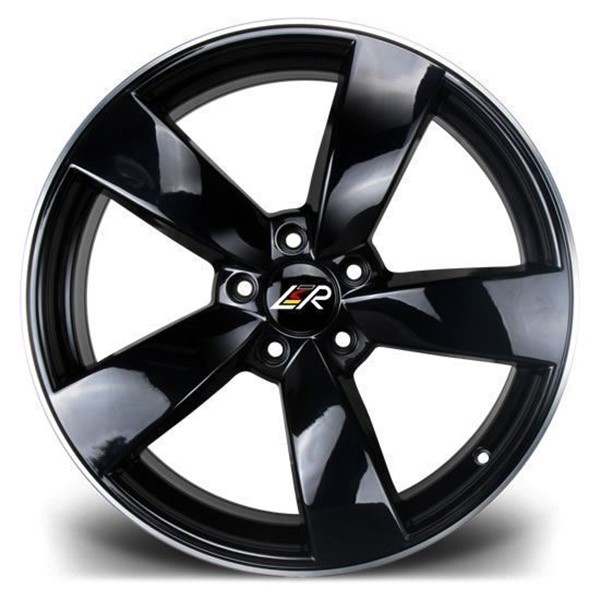 19" LMR Tiago Black Polished Alloy Wheels