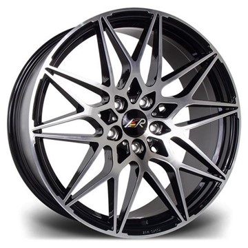 20" LMR Toria Black Polished Alloy Wheels