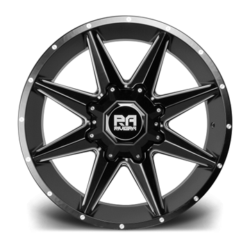 20" Riviera RX200 Black Machined Alloy Wheels
