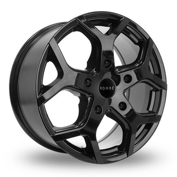 18" Romac Cobra Gloss Black Alloy Wheels