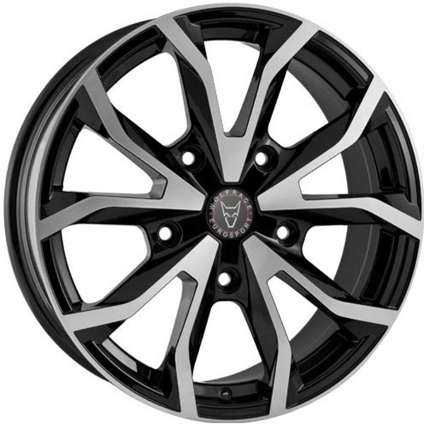 18" Wolfrace Assassin TRS Gloss Black Polished face Alloy Wheels