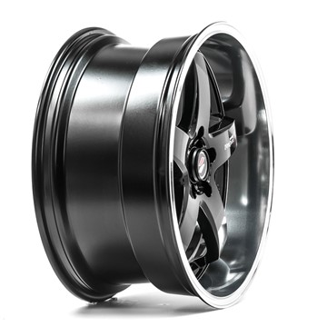 18" Lenso D1R Gloss Black Polished Dish Alloy Wheels	