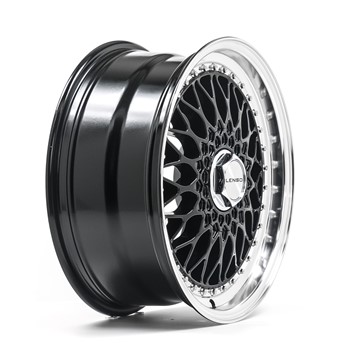 15" Lenso BSX Black Polished Alloy Wheels 