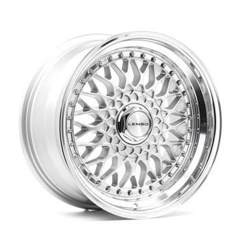 15" Lenso BSX Silver Polished Alloy Wheels	