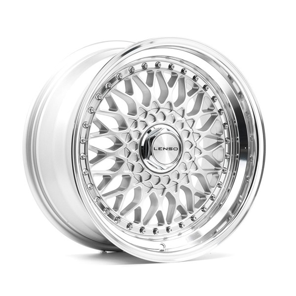 15" Lenso BSX Silver Polished Alloy Wheels	