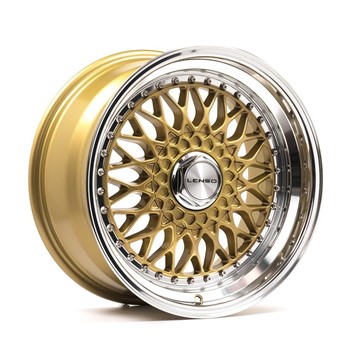 15" Lenso BSX Gold Polished Alloy Wheels	