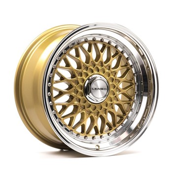 17" Lenso BSX Gold Polished Alloy Wheels