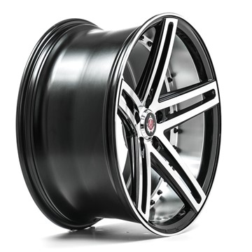 19" Axe EX20 Black Polished Alloy Wheels 