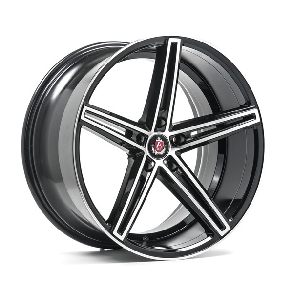 20" Axe EX14 Black Polished Face Alloy Wheels	