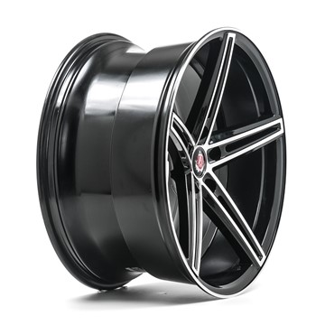 20" Axe EX14 Black Polished Face Alloy Wheels	