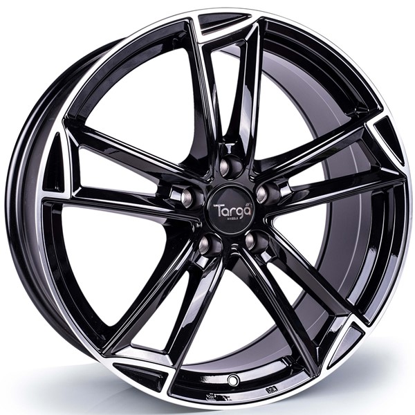 18" Targa TG3 Gloss Black Polished Edge Alloy Wheels