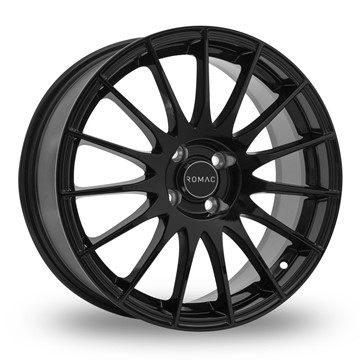 15" Romac Pulse Gloss Black Alloy Wheels