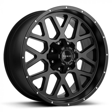 20" Romac Utah Satin Black Alloy Wheels